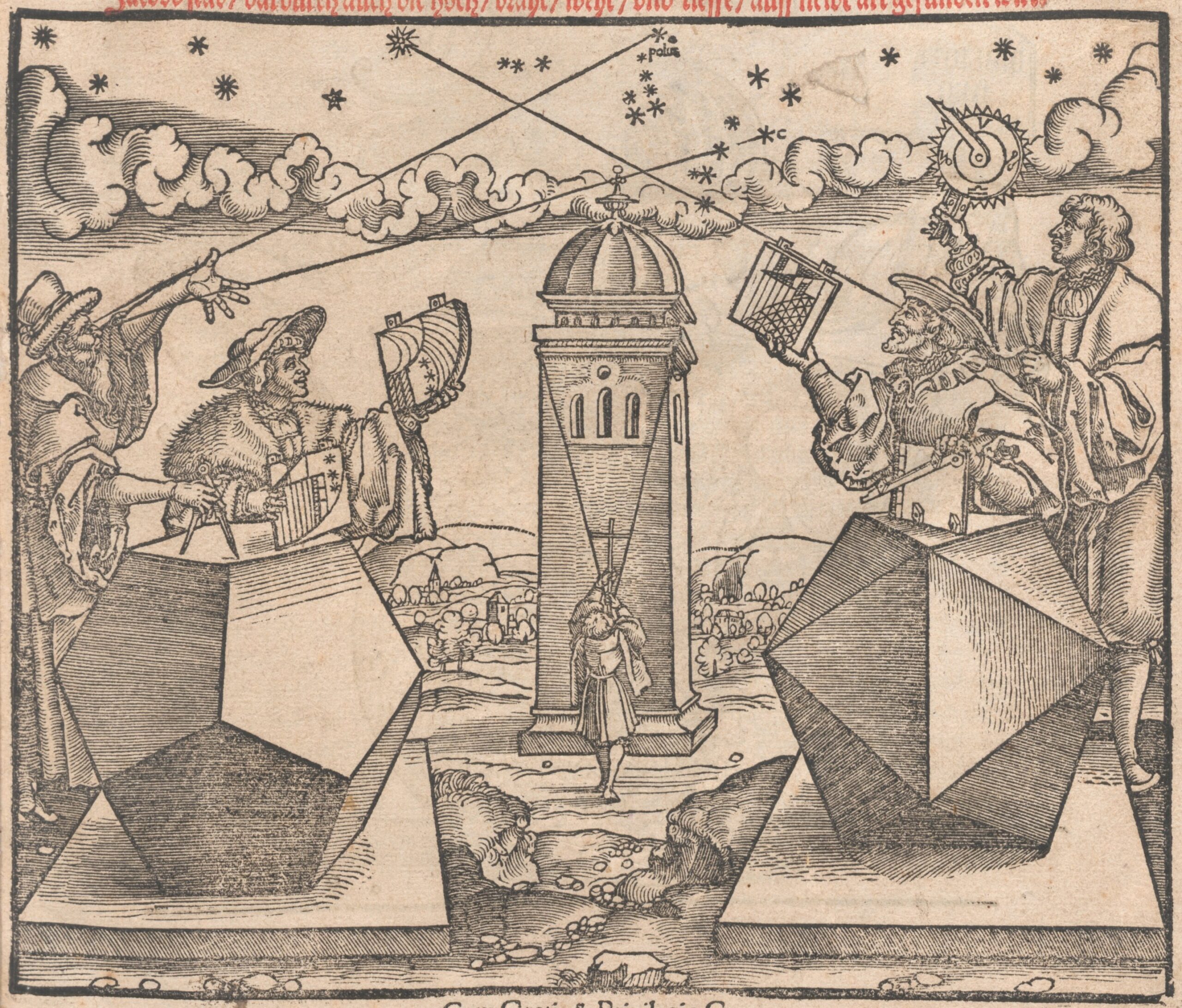 Frontispiz (Detail), Peter Apian, Instrument Buch, München, BSB, Rar. 2045, Ingolstadt 1533. Foto: © Bayerische Staatsbibliothek. (Lizenz: CC BY-NC-SA 4.0)